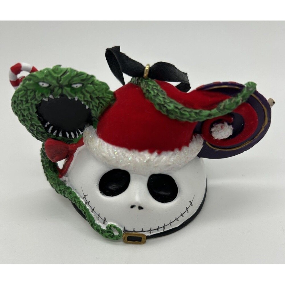 Disney Nightmare Santa Jack Skellington Sandy‎ Claws Ear Hat Ornament CHIPPED